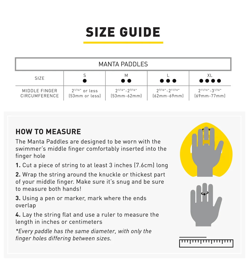 Finis Manta Swim Paddles XL